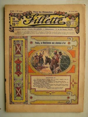 FILLETTE (SPE) N°581 (27 avril 1919) Paola la Vénitienne aux cheveux d’or (Janko – P. Salmon) Poissons de Fritz (Harry Gonel)
