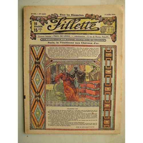 FILLETTE (SPE) N°591 (6 juillet 1919) Paola la Vénitienne aux cheveux d’or (Janko) Malheur réparé (Louis Forton)