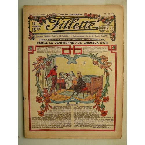 FILLETTE (SPE) N°599 (31 août 1919) Paola la Vénitienne aux cheveux d’or (Janko) Idée géniale (Nicholson) Le baron des Adrets