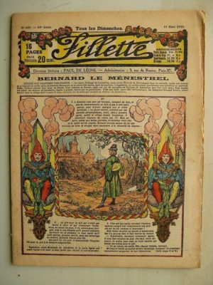 FILLETTE (SPE) N°627 (14 mars 1920) Bernard le ménestrel (Janko) La meilleure des fées – La chenille et le basset (Louis Forton)