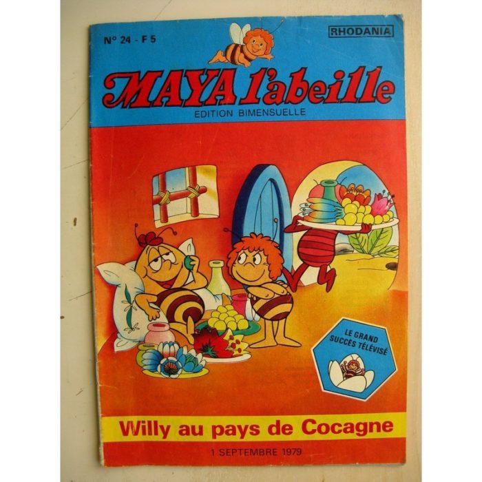 MAYA L'abeille n°24 Willy au pays de Cocagne (Rhodania 1979)