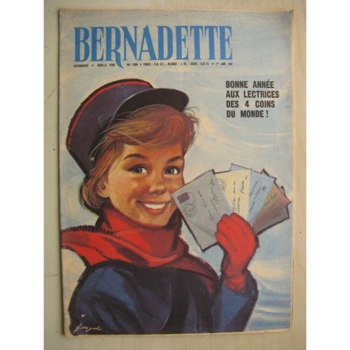 BERNADETTE N°236 (1er janvier 1961) Moustache et Trottinette (Calvo) Rosamée aux yeux clos (Manon Iessel – Isabelle Gendron)