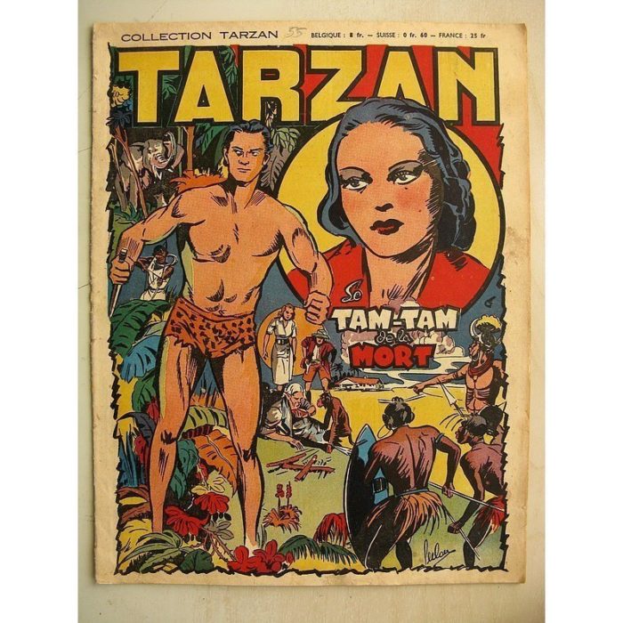 COLLECTION TARZAN N°55 Le Tam Tam de la mort - Editions Mondiales 1948