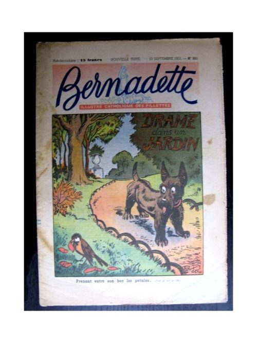 BERNADETTE  n°251 (1951) Drame dans un jardin