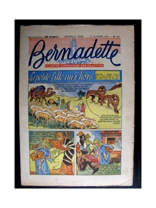 BERNADETTE  n°411 (1954) LA PETITE FILLE AUX LIONS (Miette et Totoche)