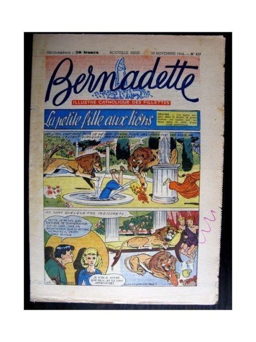 BERNADETTE  n°417 (1954) LA PETITE FILLE AUX LIONS (Miette et Totoche)