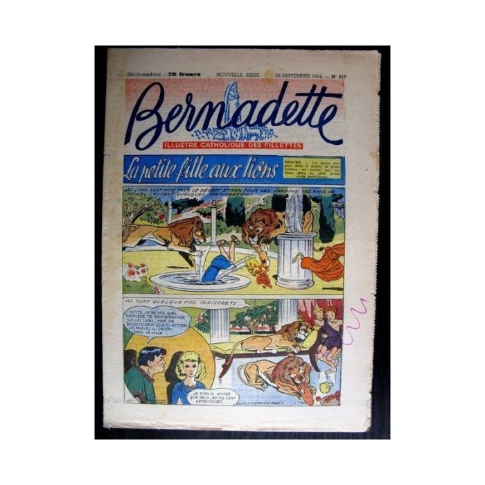 BERNADETTE n°417 (1954) LA PETITE FILLE AUX LIONS (Miette et Totoche)