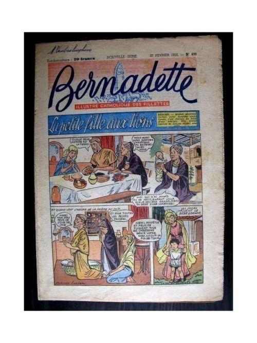 BERNADETTE  n°430 (1955) LA PETITE FILLE AUX LIONS (Miette et Totoche)