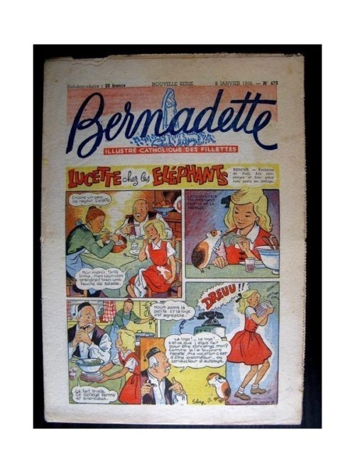 BERNADETTE  n°475 (1956) LUCETTE CHEZ LES ELEPHANTS