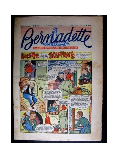 BERNADETTE  n°476 (1956) LUCETTE CHEZ LES ELEPHANTS