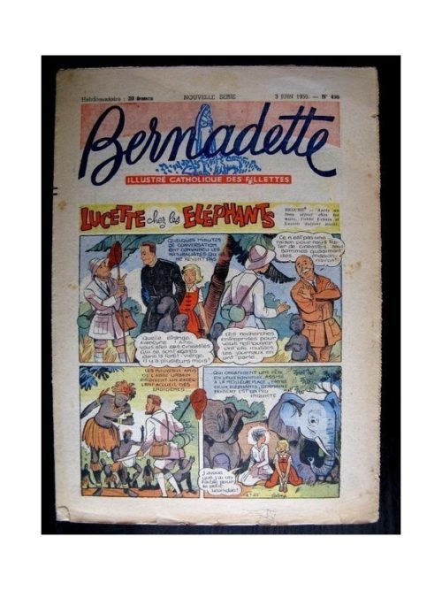 BERNADETTE  n°496 (1956) LUCETTE CHEZ LES ELEPHANTS