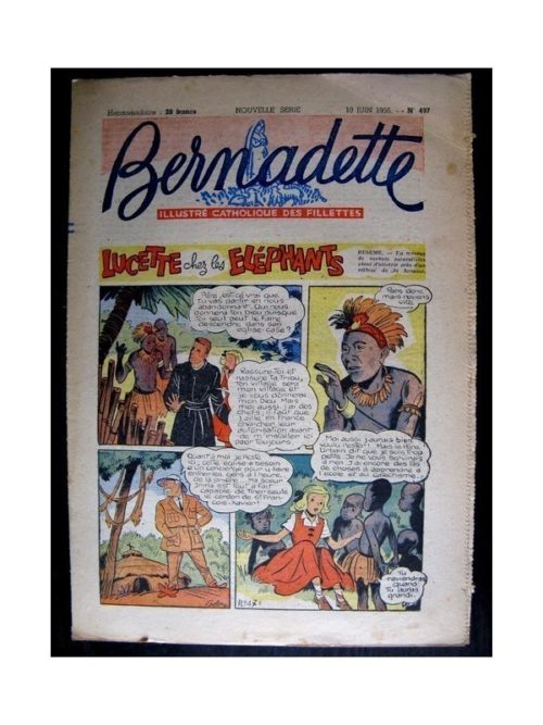 BERNADETTE  n°497 (1956) LUCETTE CHEZ LES ELEPHANTS