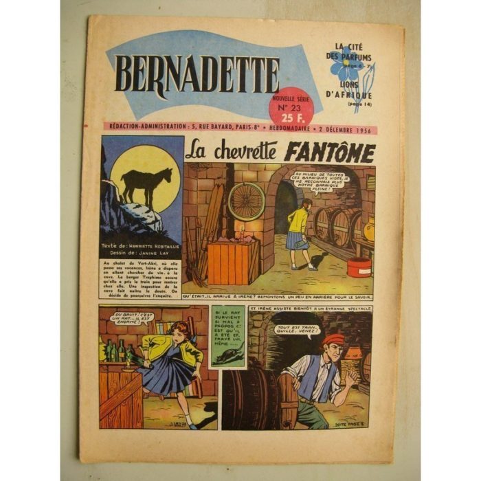 BERNADETTE N°23 (2 décembre 1956) La Chevrette fantôme (Janine Lay) - Sainte Elisabeth de Hongrie (Manon Iessel) Martine et Zozo