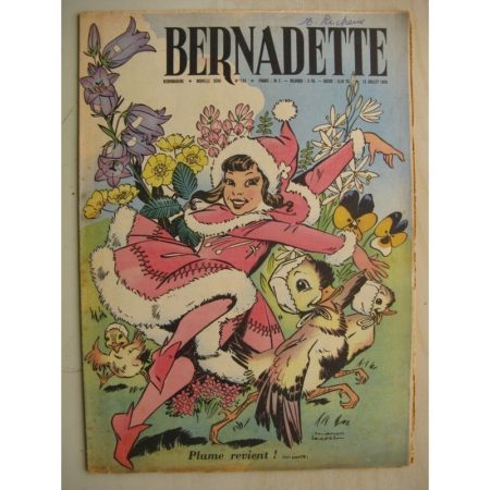 BERNADETTE N°159 (12 juillet 1959) Plume (Henriette Robitaillie - Manon Iessel) Je vous attendais (Ange Torre) Alain d'Orange
