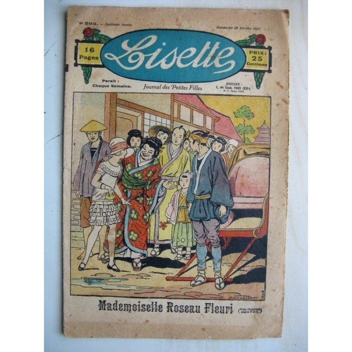 LISETTE n°293 (20 février 1927) Mademoiselle Roseau Fleuri (Louis Maîtrejean) Berthe veut patiner (Henri Ferran)