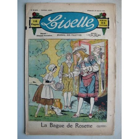 LISETTE n°341 (22 janvier 1928) La bague de Rosette (Louis Maîtrejean) Le coffret en bois de rose (Le Rallic - Gaël de Saillans