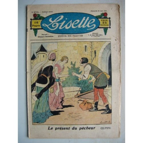 LISETTE N°371 (19 août 1928) Le présent du pêcheur (Emile Dot) Linette et son vieux bredaine (Louis Maîtrejean)