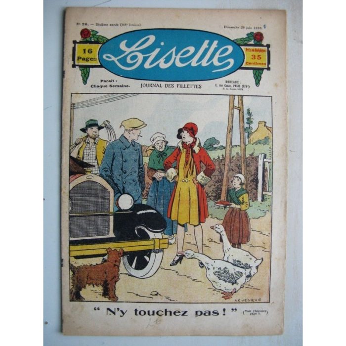 LISETTE n°26 (29 juin 1930) N'y touchez pas (Le Rallic) Poupée Lisette (Robe en toile)