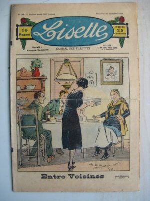 LISETTE N°38 (21 septembre 1930) Entre voisines (Georges Bourdin) Poupée Lisette (tablier)