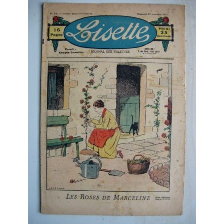 LISETTE n°39 (27 septembre 1931) Les roses de Marceline (Le Rallic) Village d'Auvergne (Siana)