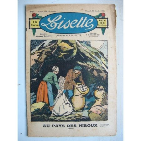 LISETTE n°51 (20 décembre 1931) Au pays des hiboux (Louis Maîtrejean) Bouton d'or et la souris (Jean Farat)