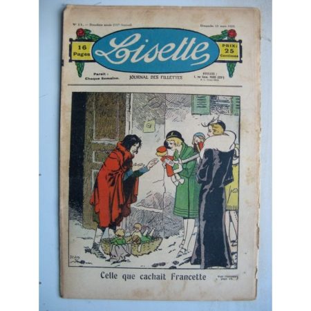 LISETTE n°11 (13 mars 1932) Francette (Louis Maîtrejean) Noëlle et Mistenflûte (Le Rallic)