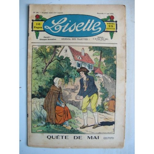 LISETTE N°18 (1er mai 1932) Quête de mai (Louis Maîtrejean) Poupée Lisette (Robe coquette)