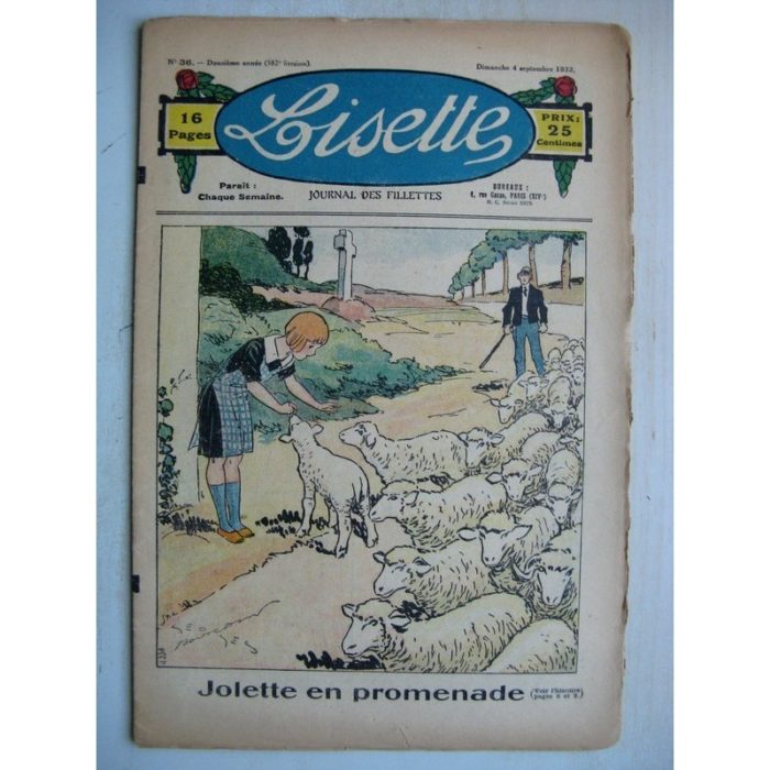 LISETTE n°36 (4 septembre 1932) Jolette en promenade (Georges Bourdin)