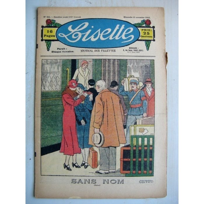 LISETTE n°46 (13 novembre 1932) Sans nom (Louis Maîtrejean - G. de Bourg) Poupée Lisette (Robe Coquette)