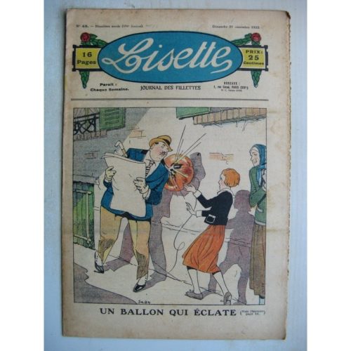 LISETTE N°48 (27 novembre 1932) Un ballon qui éclate (Louis Maîtrejean) Ginette (Maurice Cuvillier)