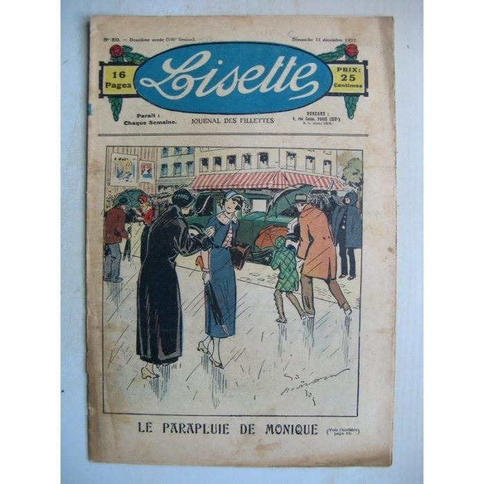 LISETTE n°50 (11 décembre 1932) Le parapluie de Monique (Georges Bourdin) L'ondulation (Maurice Cuvillier)