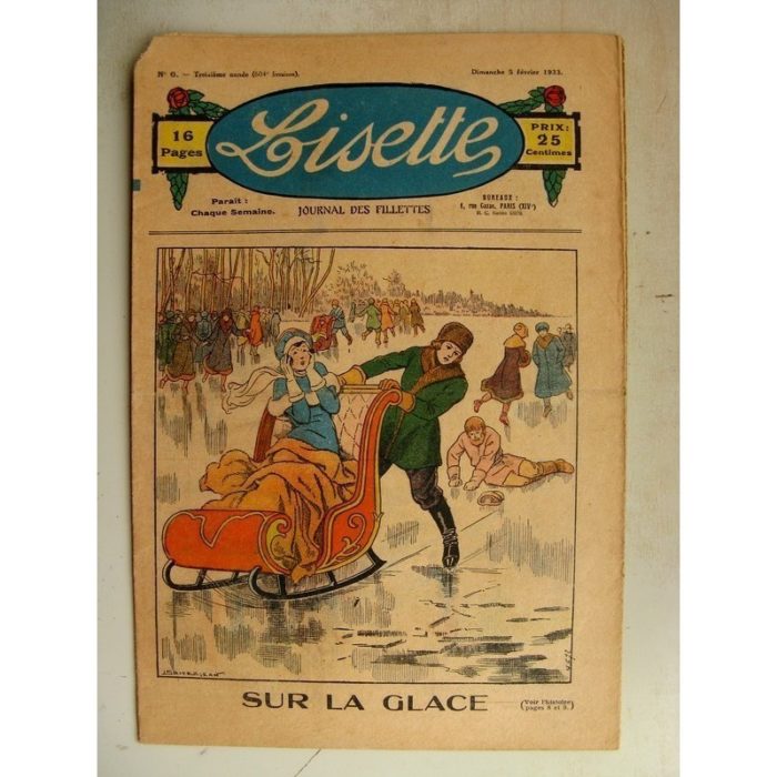 LISETTE n°6 (5 février 1933) Sur la glace (Louis Maîtrejean) Les dux poissons chinois (Gervy)