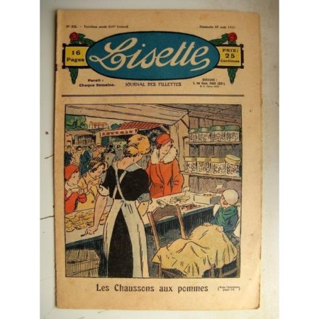 LISETTE n°35 (27 août 1933) Les chaussons aux pommes (Georges Bourdin)