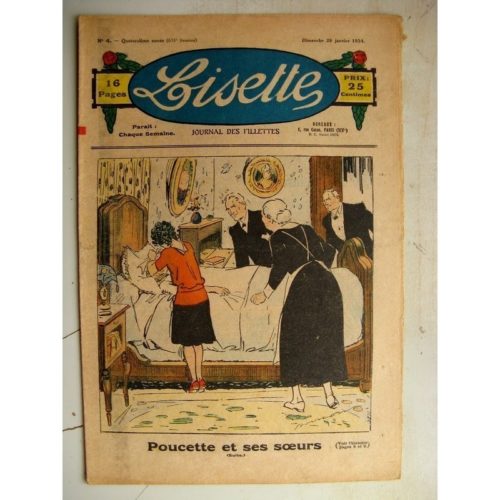 LISETTE N°4 (28 janvier 1934) Poucette et ses soeurs (Georges Bourdin) Jeux et jouets (Henriette Roynette)