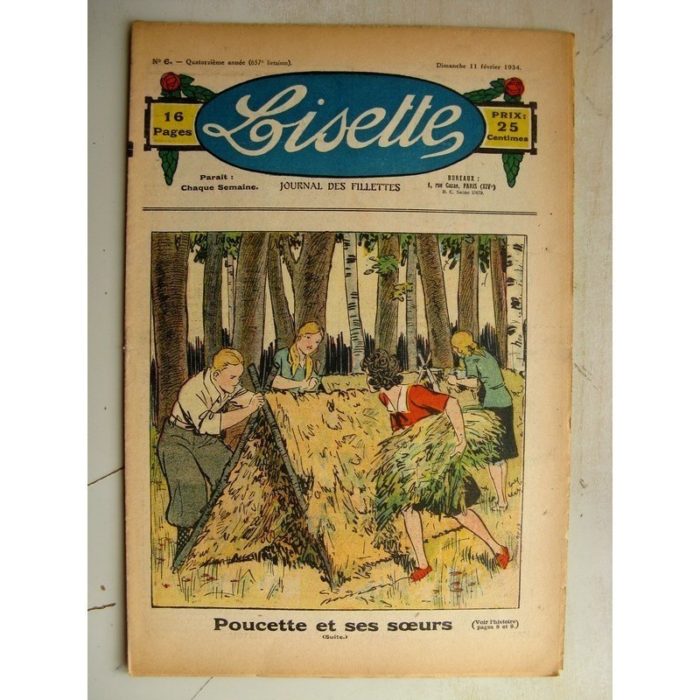 LISETTE n°6 (11 février 1934) Charlotte fait du sport (Gervy) Les beignets de carnaval (Arsène Brivot)