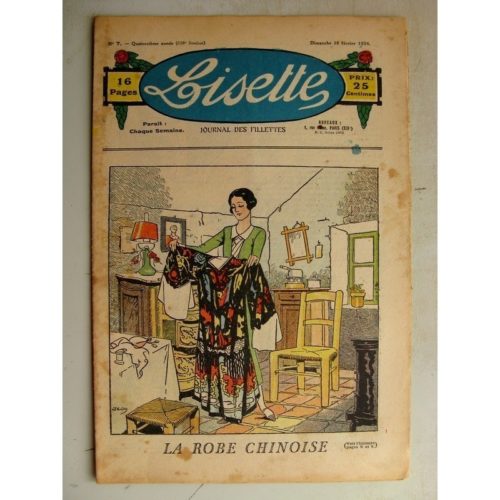 LISETTE N°7 (18 février 1934) La robe chinoise (Louis Maîtrejean) Poucette et ses soeurs (Georges Bourdin)