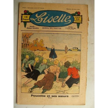 LISETTE n°8 (25 février 1934) Poucette et ses soeurs (Georges Bourdin) Le chagrin de Monique (Emile Vavasseur)