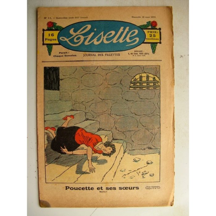 LISETTE n°11 (18 mars 1934) Poucette et ses soeurs (Georges Bourdin - Noël Tani) Poupée Francette (Parure)