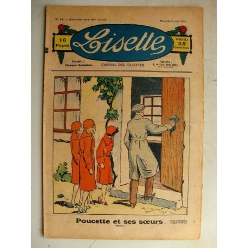 LISETTE N°14 (8 avril 1934) Poucette et ses soeurs (Georges Bourdin) Nellie Farren (Madeleine Léonce Petit)