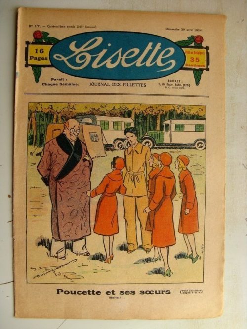 LISETTE N°17 (29 avril 1934) Poucette et ses soeurs (Georges Bourdin) Jase et Jasette (Pierre Portelette)