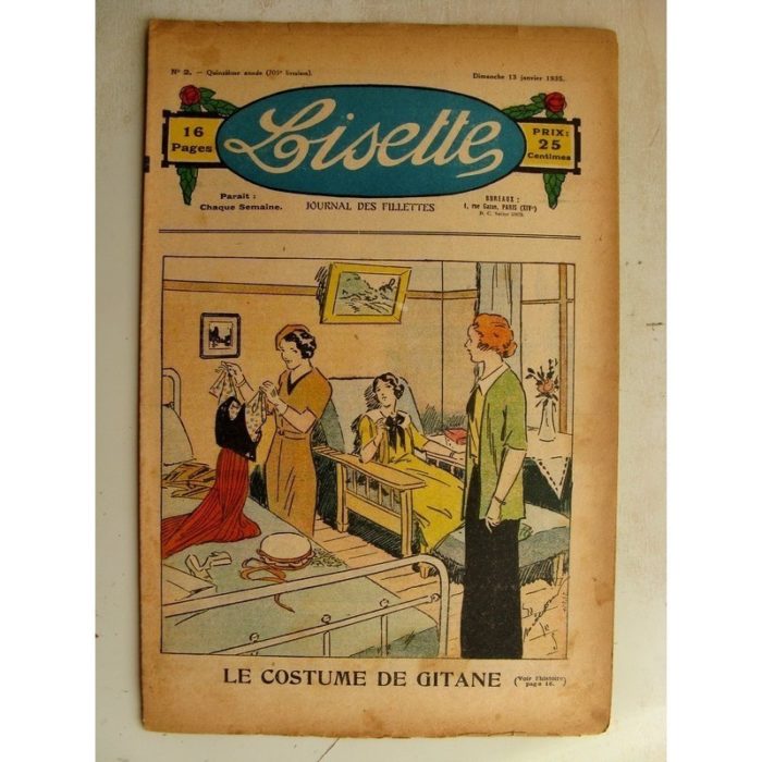 LISETTE n°2 (13 janvier 1935) Le costume de gitane (Georges Bourdin) Le collier de jade (Louis Maîtrejean)