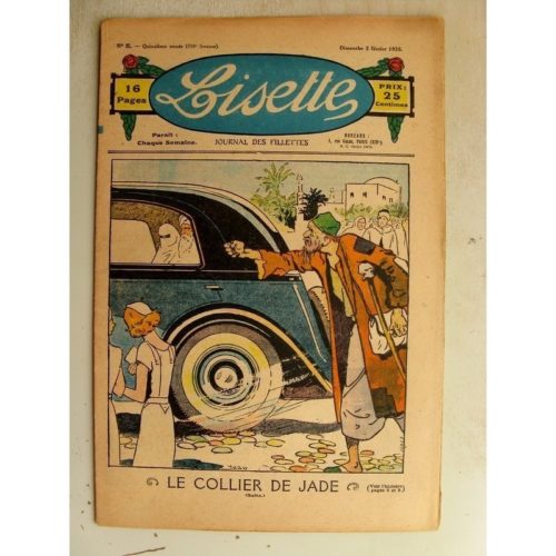 LISETTE N°5 (3 février 1935) Le collier de Jade (Louis Maîtrejean) Une nièce (Madeleine Léonce Petit)