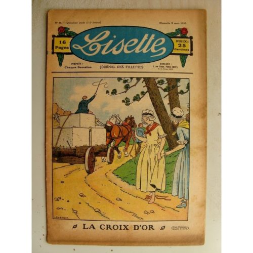 LISETTE N°9 (3 mars 1935) La croix d’or (Le Rallic) Coquet peignoir pour fillette (croquis)