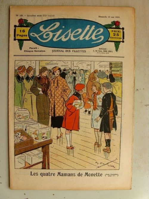 LISETTE N°19 (12 mai 1935) Les mamans de Monette (Georges Bourdin) Poupée Lisette (robe et veste)
