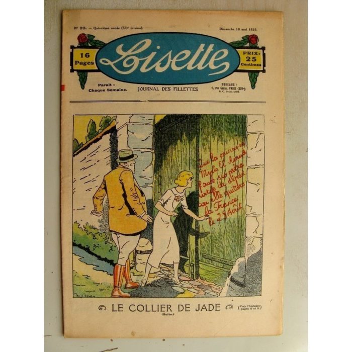 LISETTE n°20 (19 mai 1935) Le collier de Jade (Louis Maîtrejean) Catherine et ses oies (Madeleine Léonce Petit)