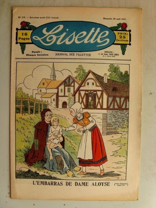 LISETTE N°17 (28 avril 1935) L’embarras de dame Aloyse – Poupée Lisette (Peignoir)