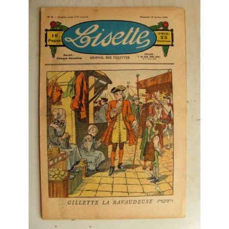 LISETTE n°3 (19 janvier 1936) Gillette la Ravaudeuse (Raymond de la Nézières)