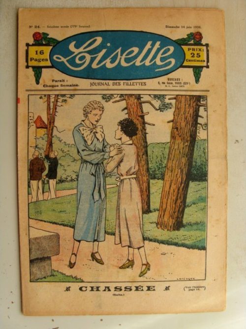 LISETTE N°24 (14 juin 1936) Chassée (Le Rallic) Marie-Anne et Anne-Marie (Davine – Blanche Dumoulin)