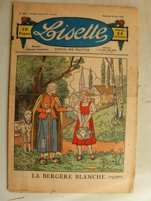 LISETTE N°26 (28 juin 1936) La bergère blanche – Marie-Anne et Anne-Marie (Davine – Blanche Dumoulin)