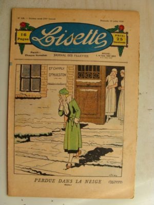 LISETTE  n°29 (12 juillet 1936) Marie-Anne et Anne-Marie (Davine – Blanche Dumoulin) Tablier et blouse paletot (patron)